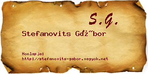 Stefanovits Gábor névjegykártya